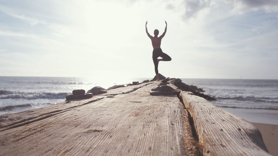 Yoga Pose on Pier