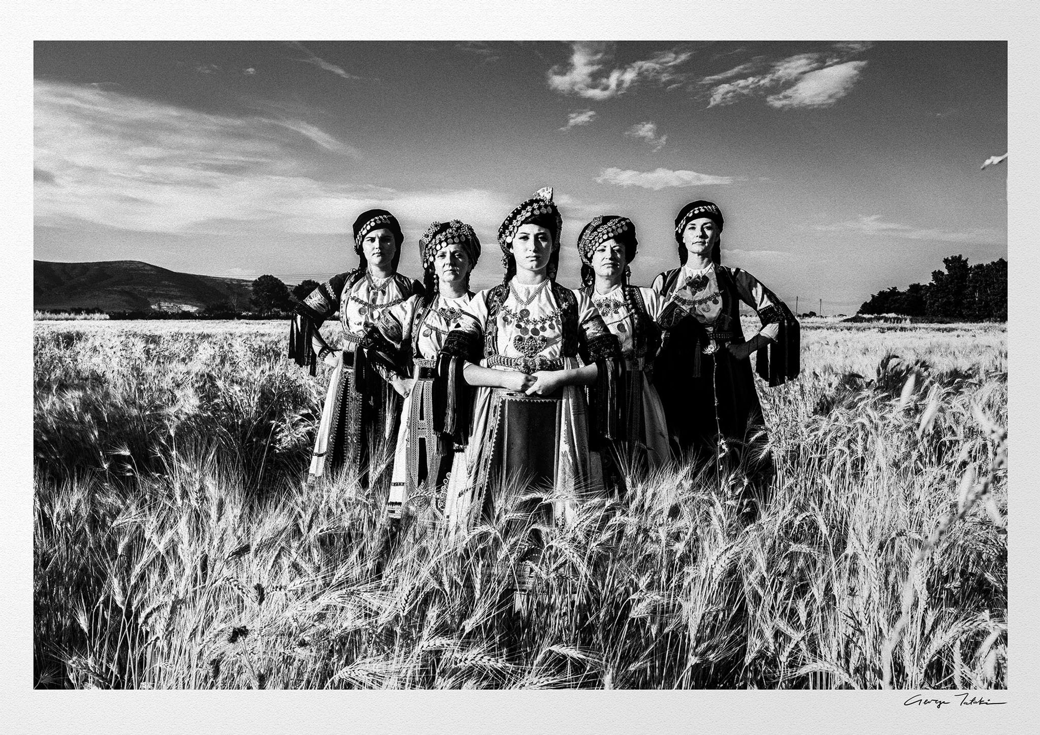 Karagounas in Field print. Black-and-white photography by George Tatakis.