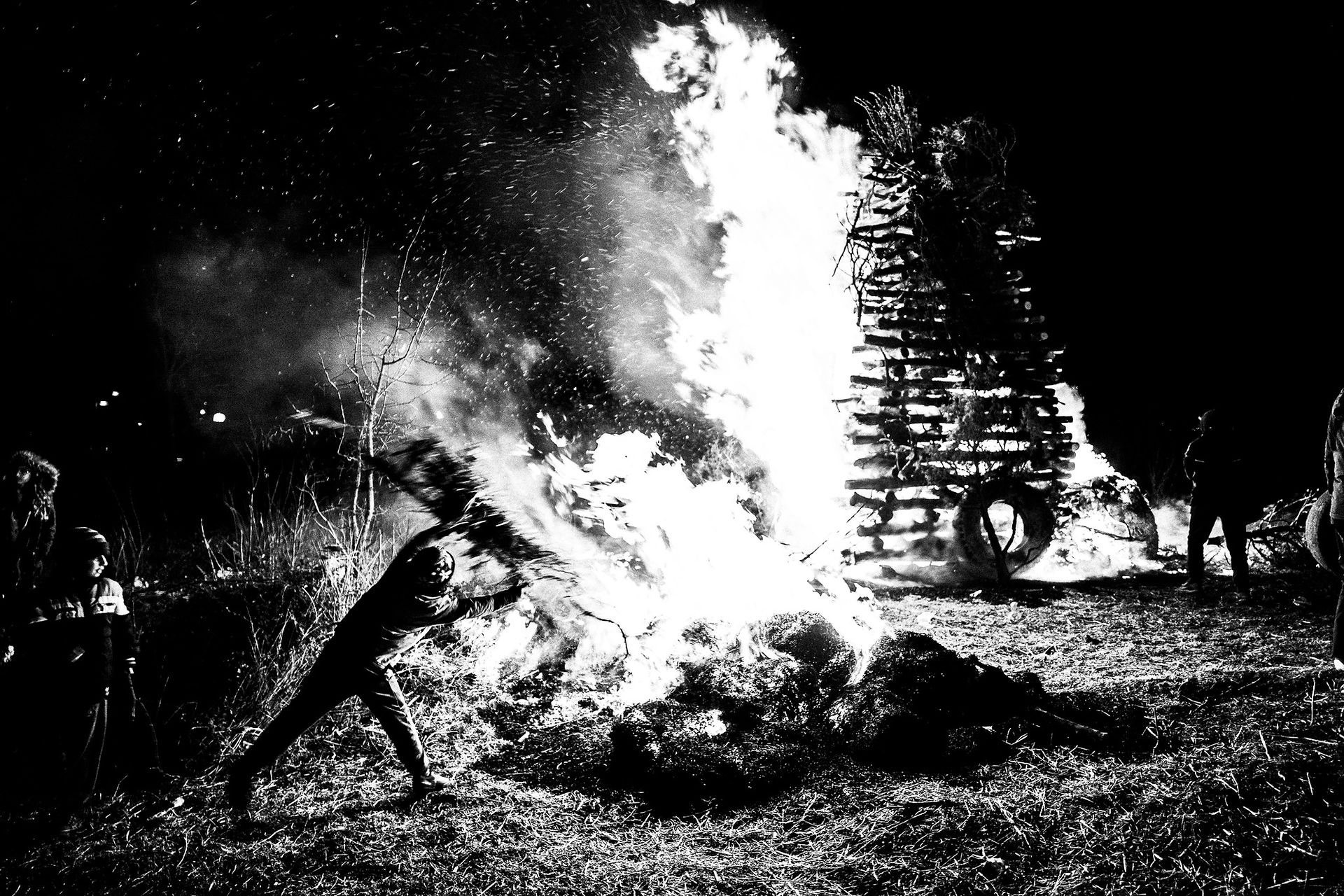 The fire going, Pagan Christmas customs of Northern Greece, by photographer George Tatakis