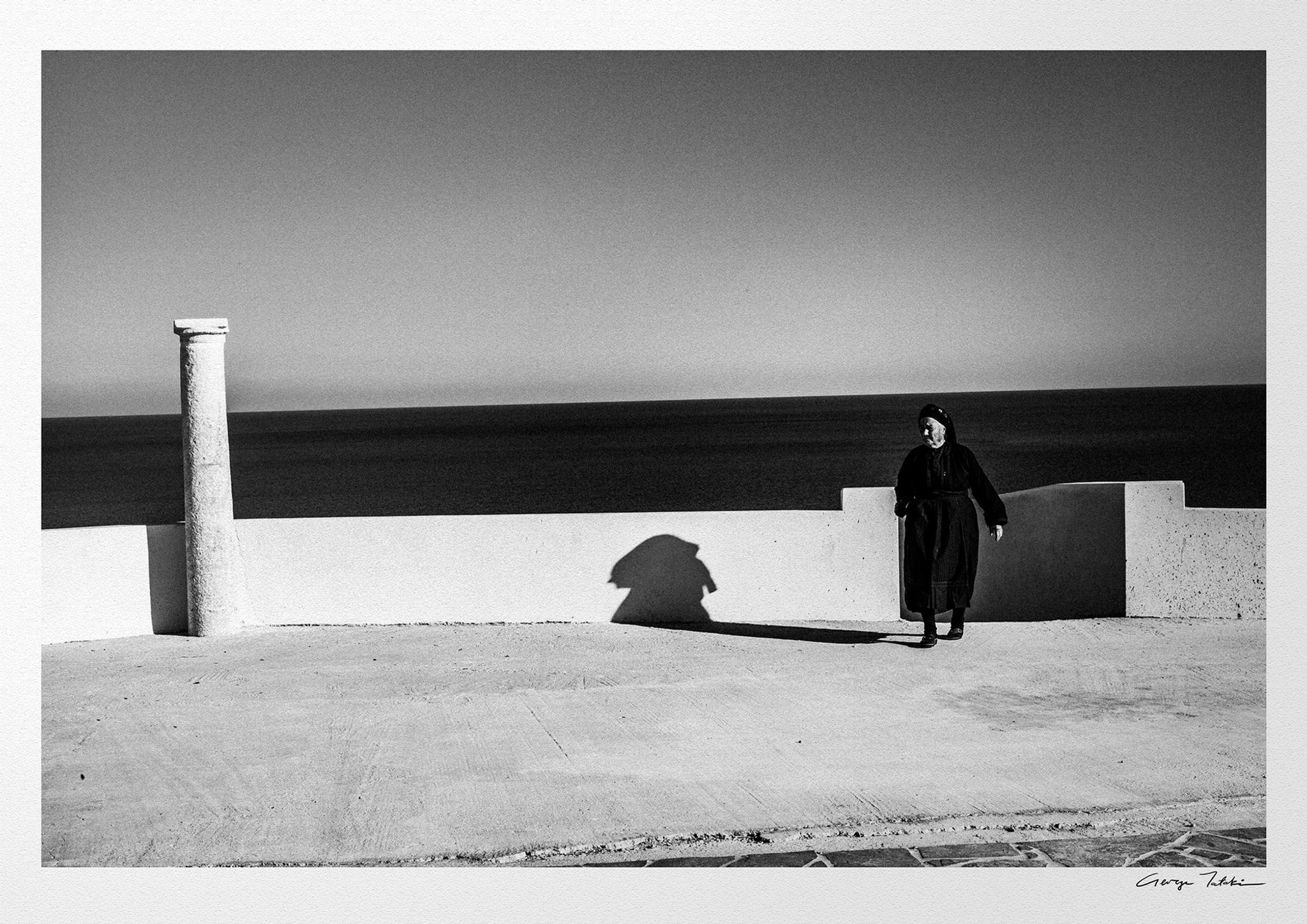 Minas column print. Black-and-white photography by George Tatakis.