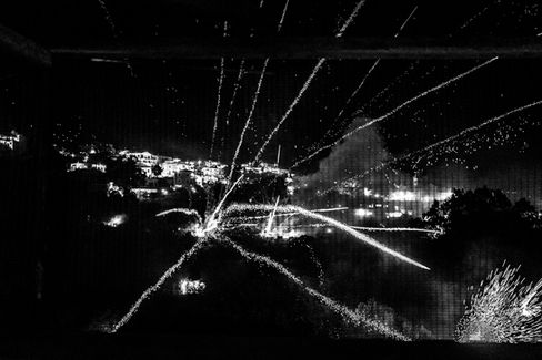 Rockets at Vrontados, Chios by photographer George Tatakis