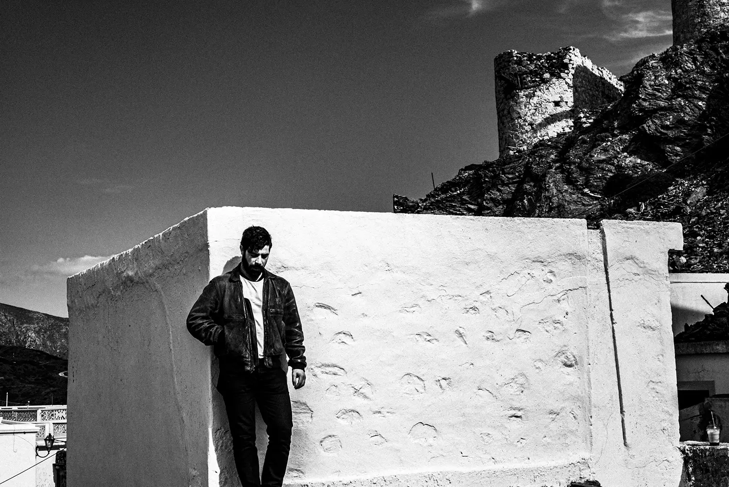 Yannis Philippakis (Foals) around Olympos in Karpathos island, Greece, by photographer George Tatakis