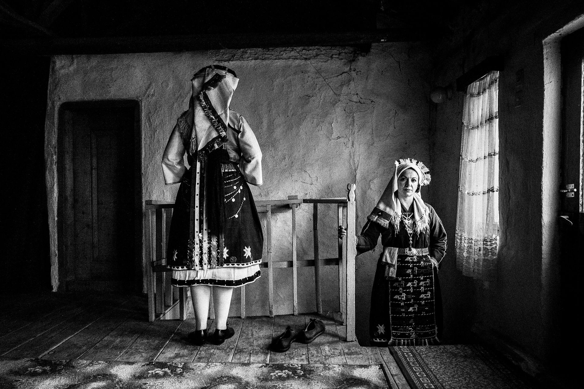 Inside a traditional house of Mani village, Evros, Thrace, Greece, by photographer George Tatakis
