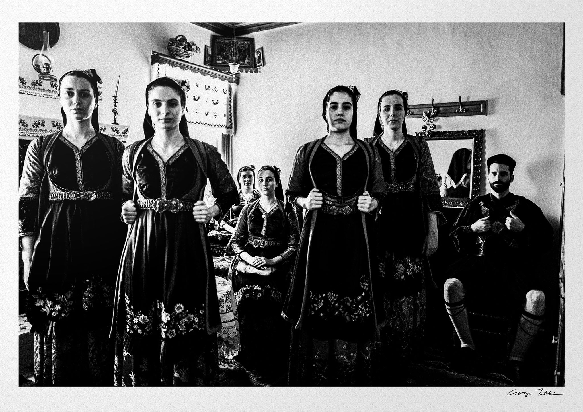 Metsovo Attire print. Black-and-white photography by George Tatakis.