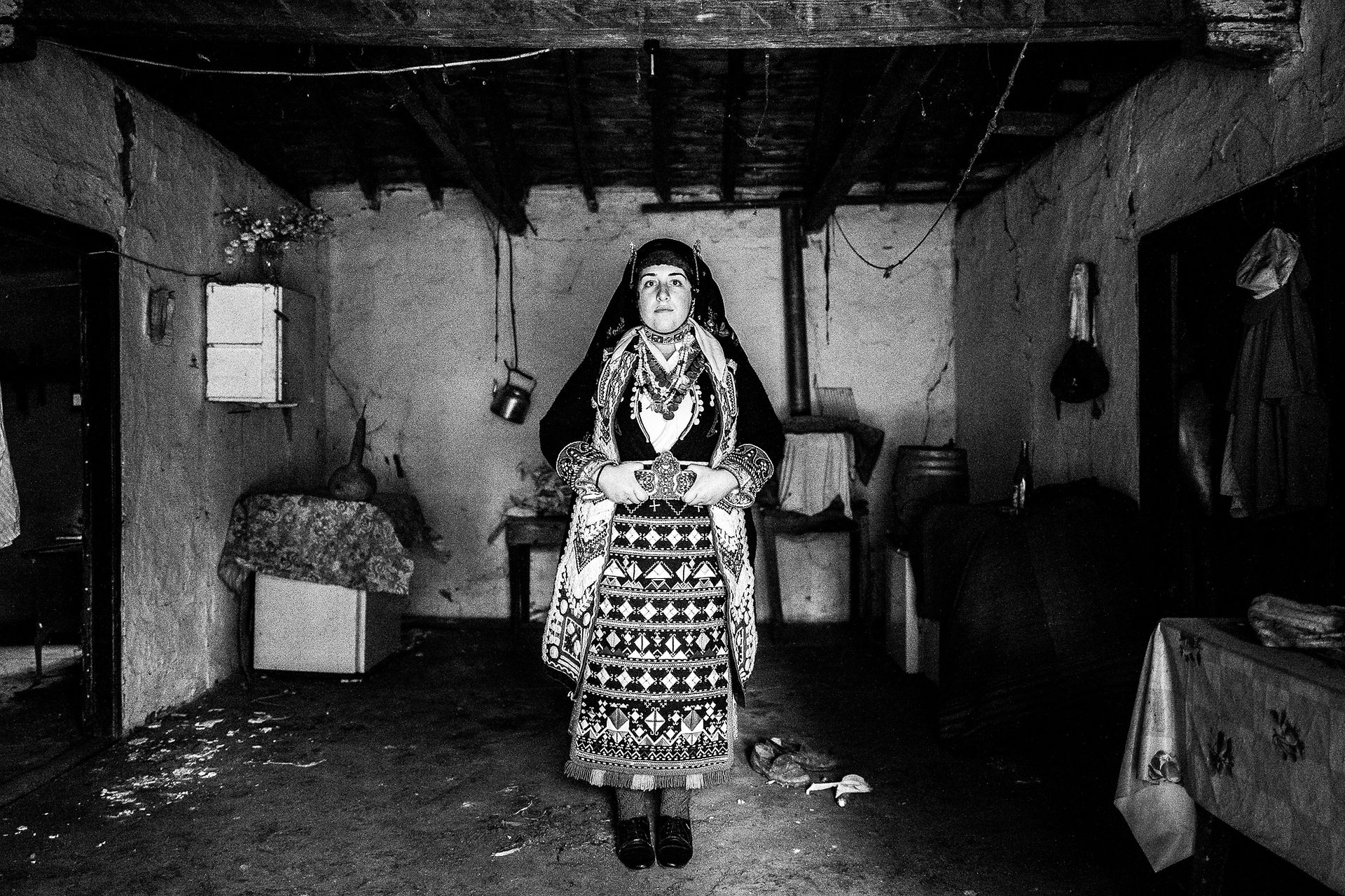 Inside a traditional house of Thyrea village, Evros, Thrace, Greece, by photographer George Tatakis