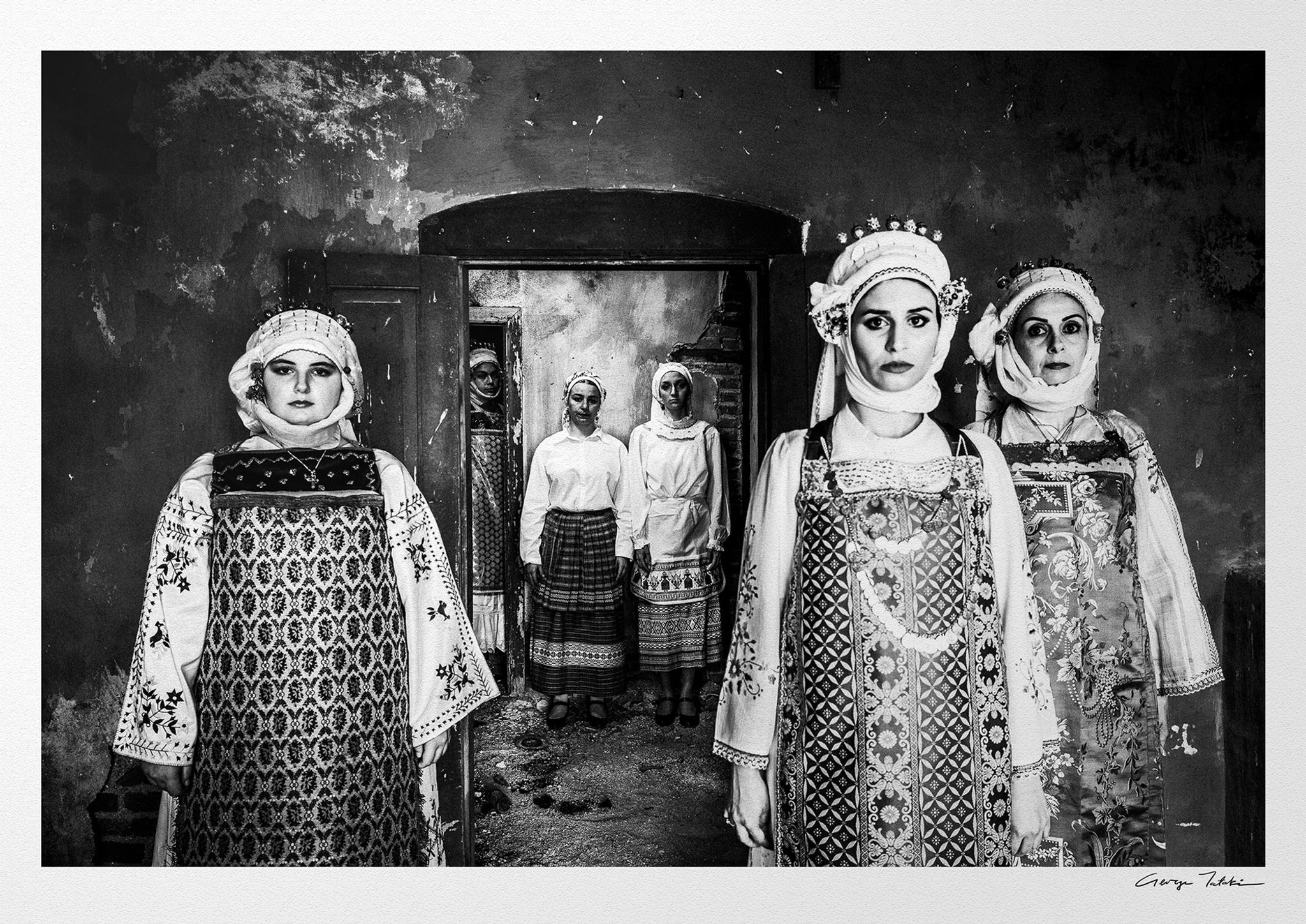 Olympoi Chios print. Black-and-white photography by George Tatakis.