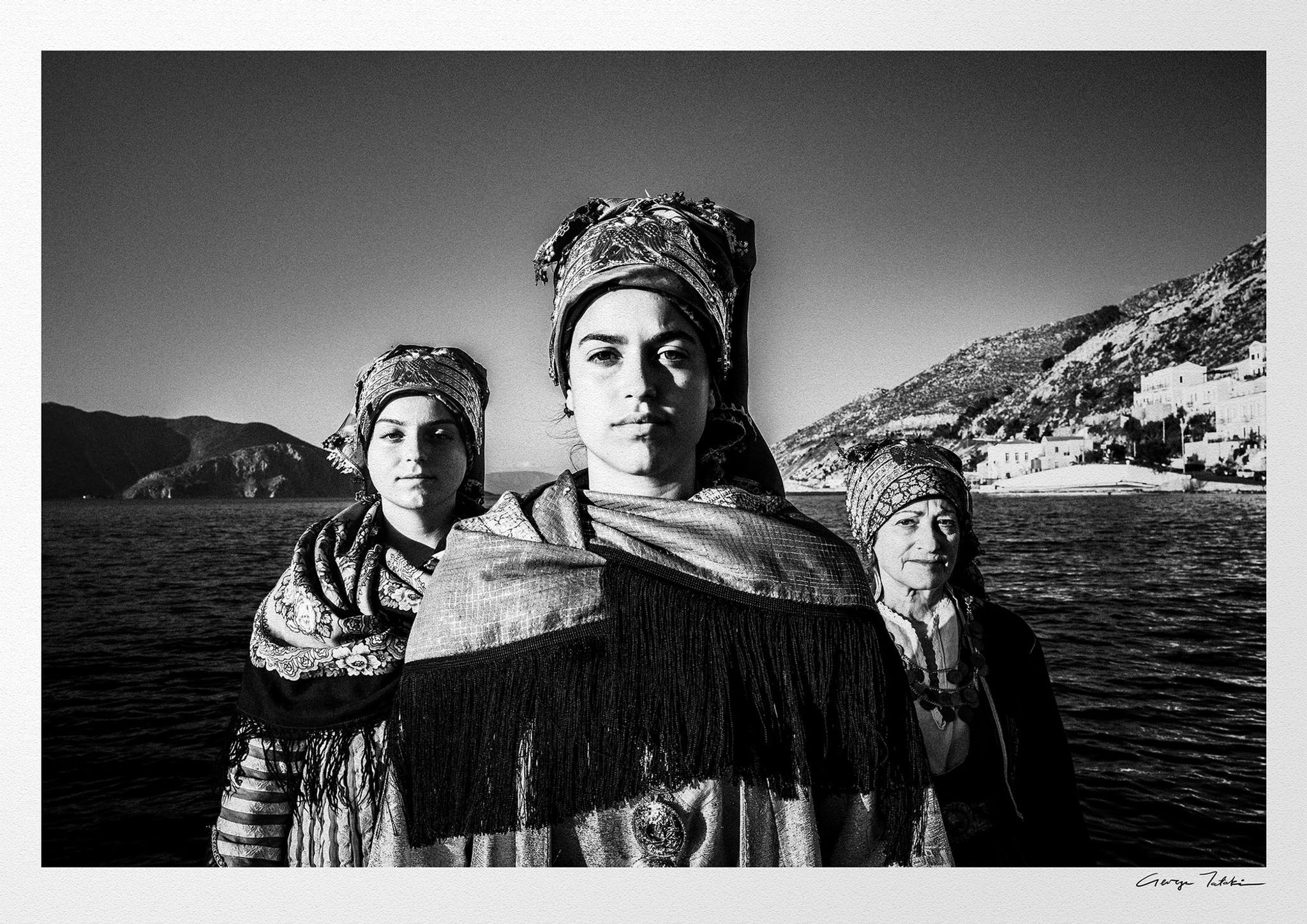 Island Heritage Symi print. Black-and-white photography by George Tatakis.