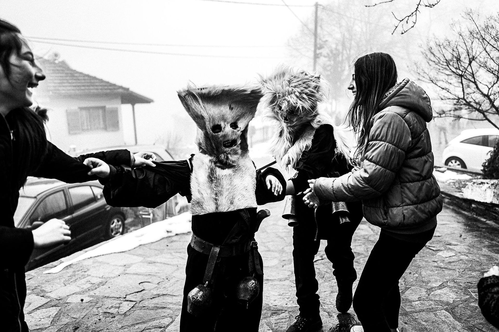 Custom of Charapides, Pagan Christmas customs of Northern Greece, by photographer George Tatakis