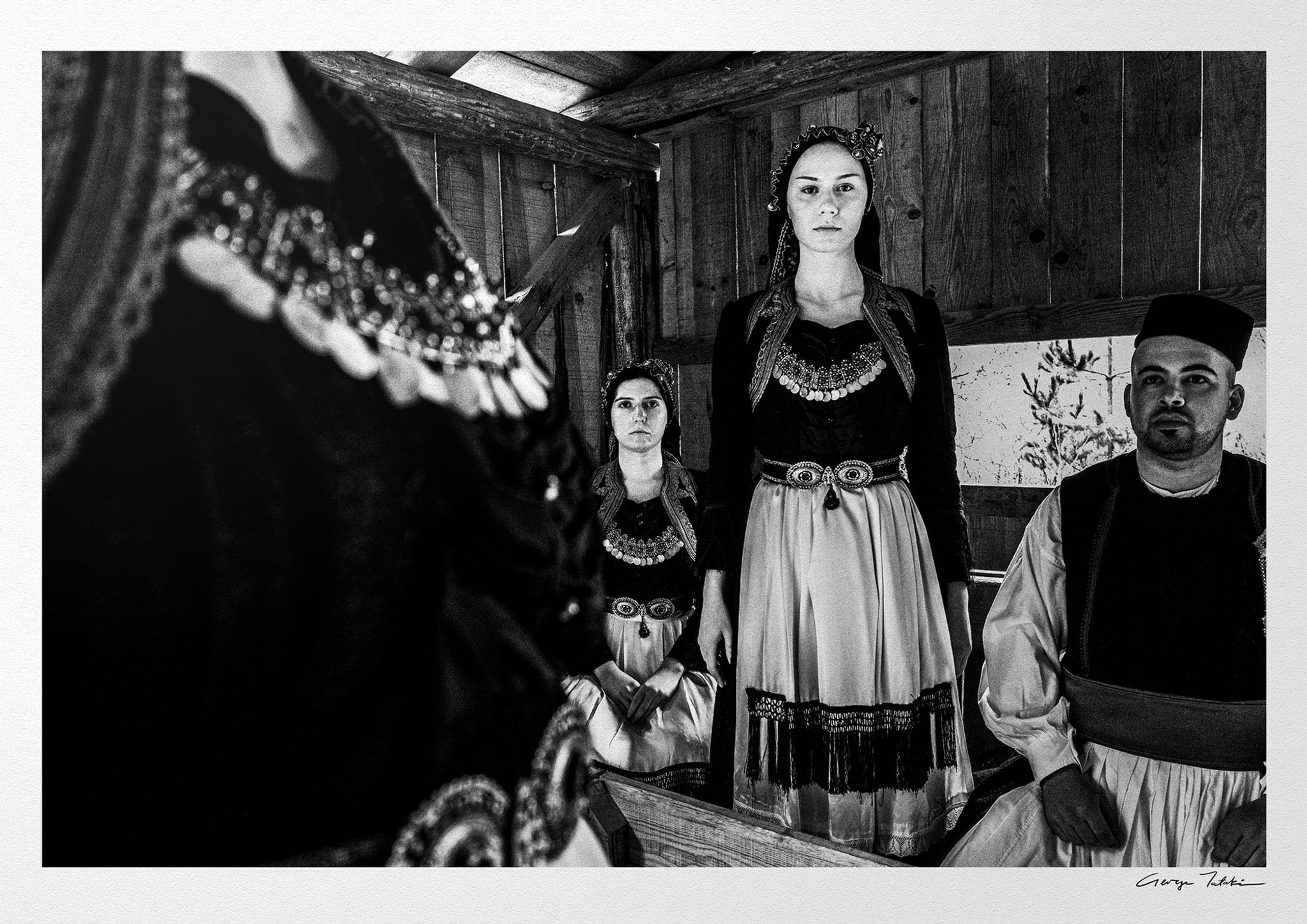 Vovoussa Local Sawmill print. Black-and-white photography by George Tatakis.