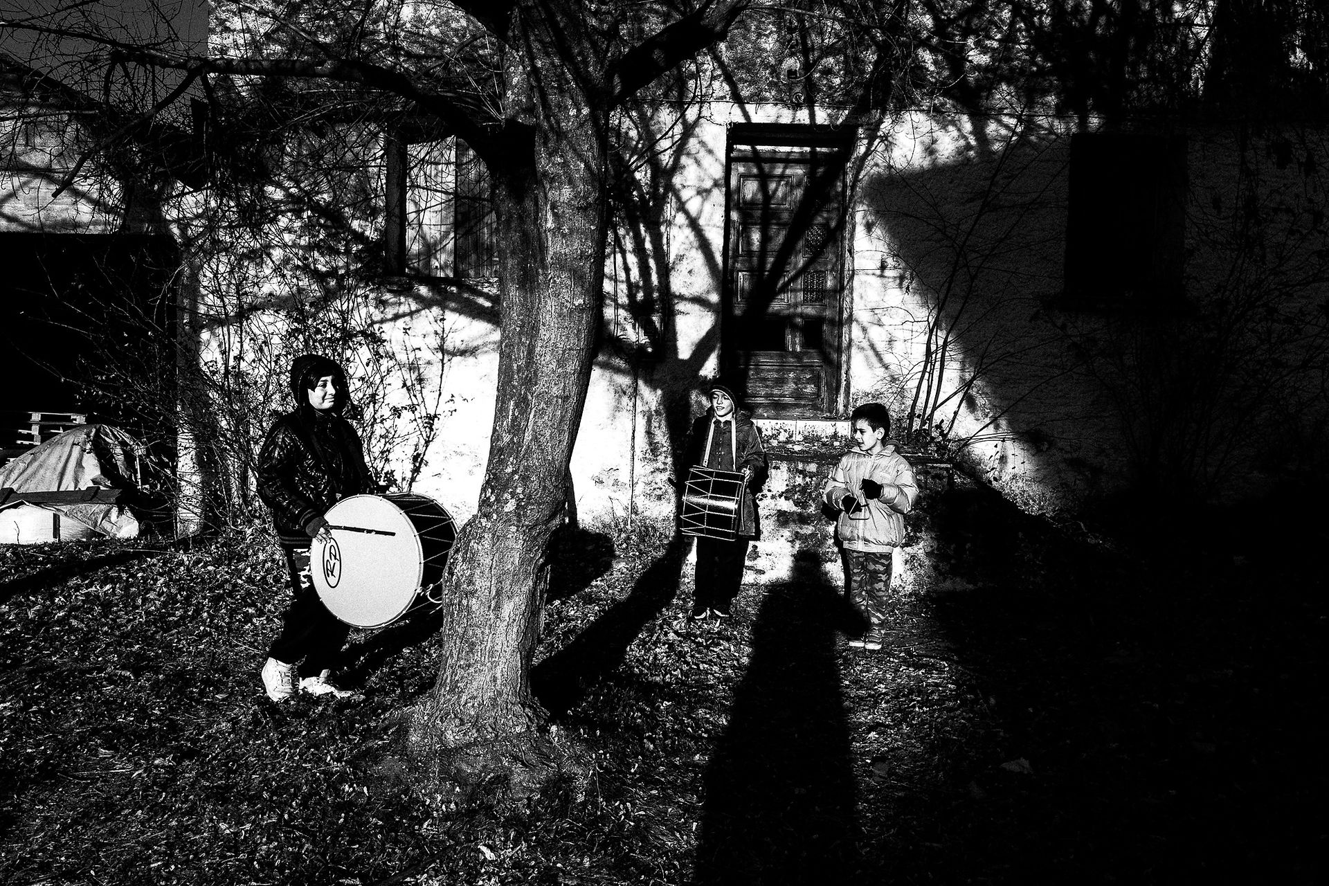 Carol at Agkistro, Serres, Pagan Christmas customs of Northern Greece, by photographer George Tatakis