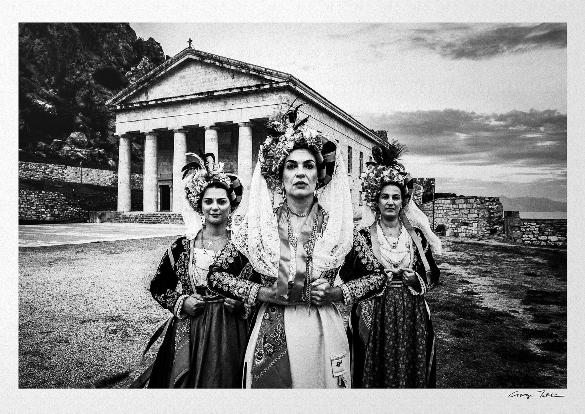Corfu Fortress print. Black-and-white photography by George Tatakis.