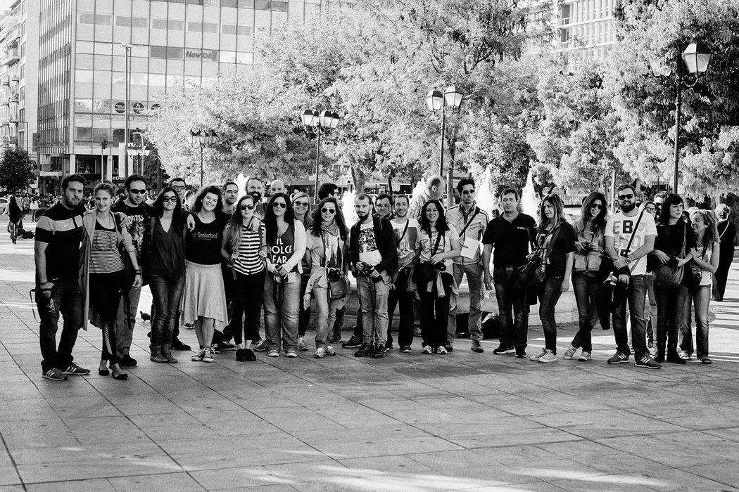Participants at the expert photography tour in Athens, organized by George Tatakis.