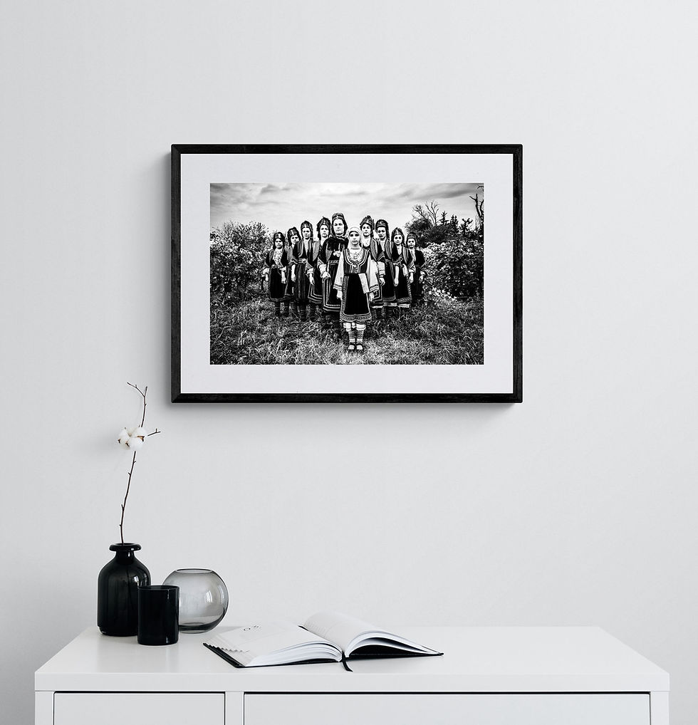 Thumbnail: Amidst the Vine print framed on a white wall. Black-and-white photography by George Tatakis.