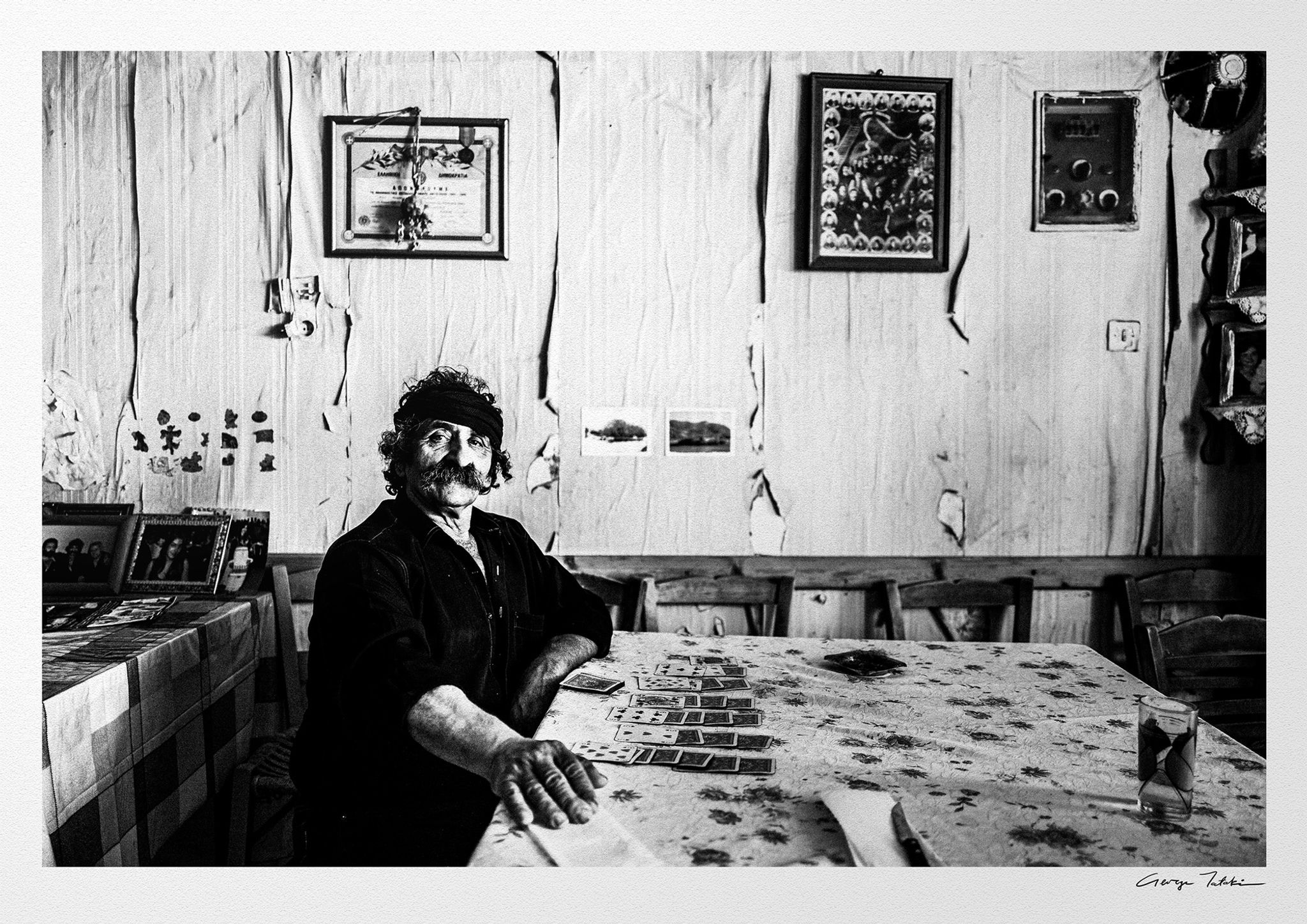 Crete solitaire print. Black-and-white photography by George Tatakis.