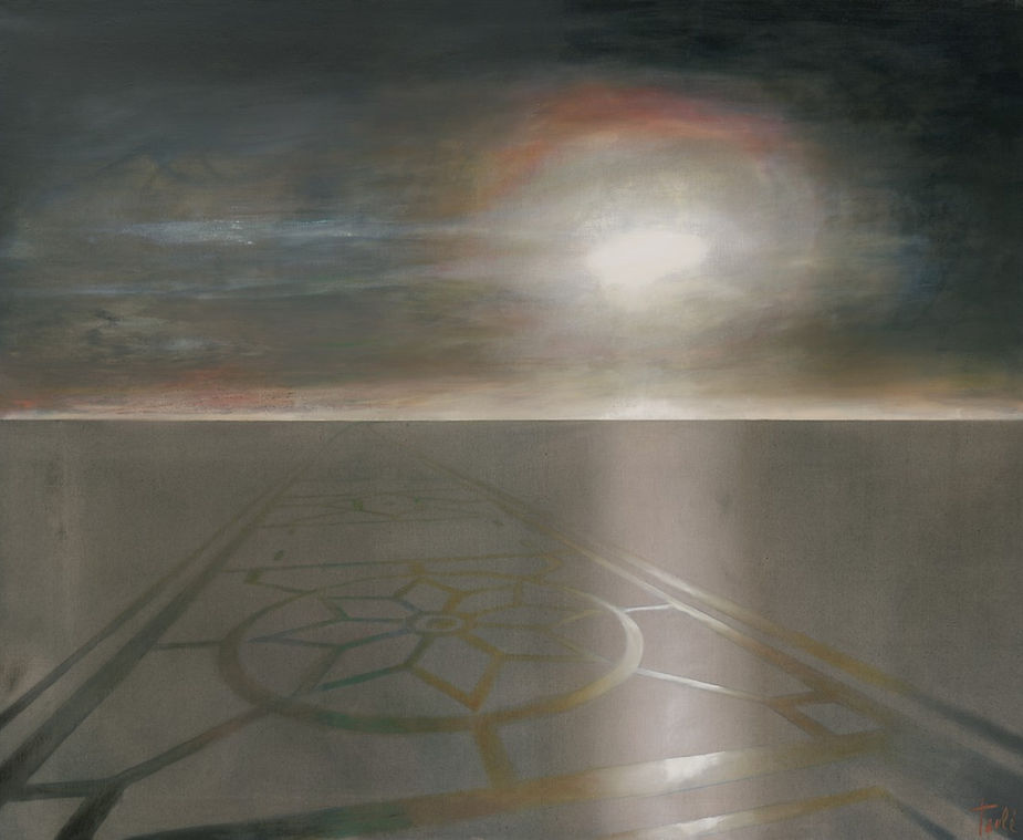 La peinture magique Fond du Miroir, pour l'exposition Entropie, d'Antoni Taulé.