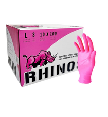 pink nitrile gloves