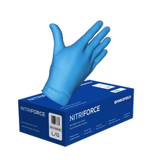 blue nitrile gloves