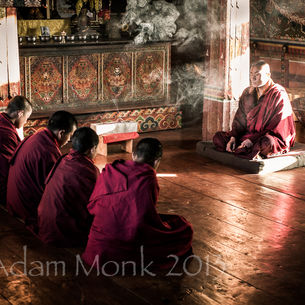 Monks of Gangtey Monastery Bhutan 2