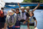 summer campers making friends and excited to sail
