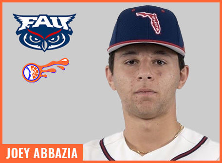 Joey Abbazia Florida Atlantic University Baseball Pitcher
