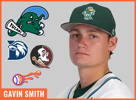 Gavin Smith Tulane University Baseball Pitcher