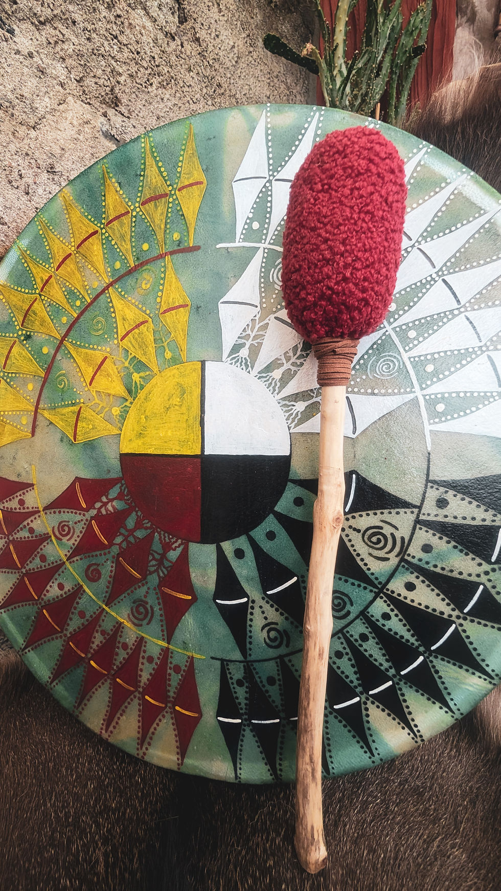 Thumbnail: 18'' Shamanic Deer medicine drum - shamanic drum