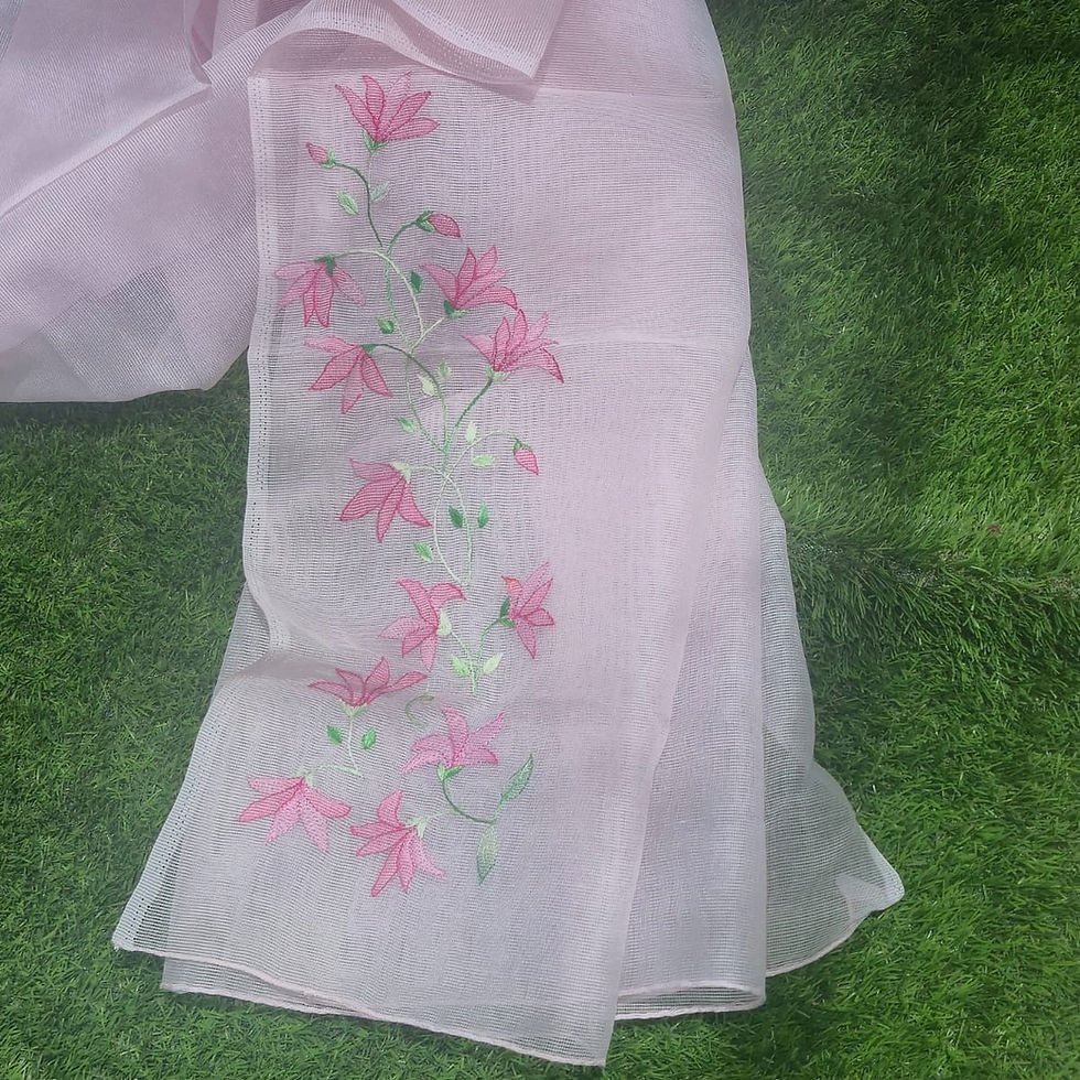Thumbnail: Silky Kota saree with shadow work on pallu corner