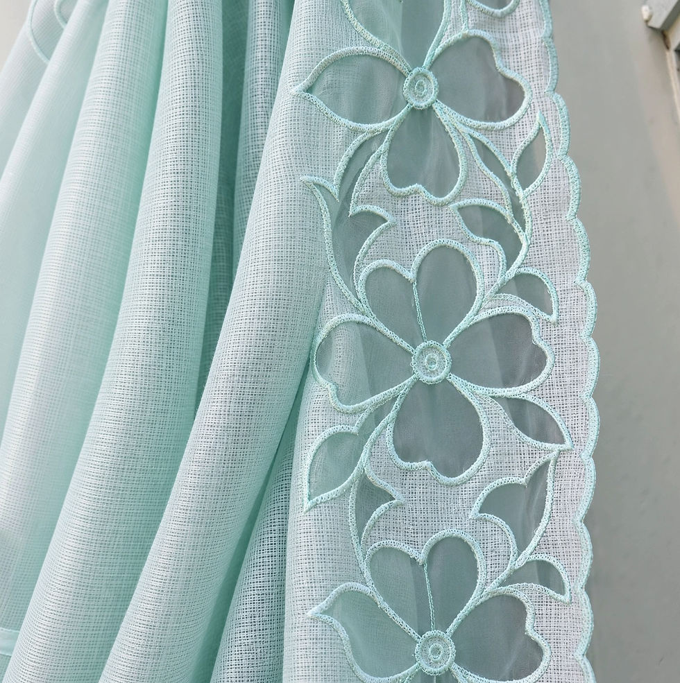 Soft Kota saree with applique work and matching blouse