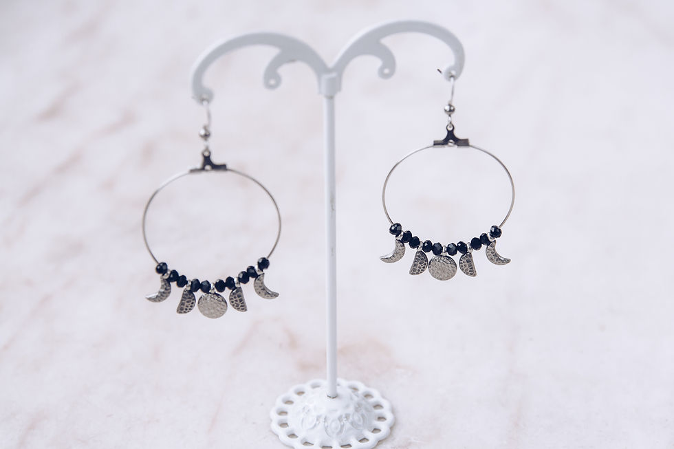Thumbnail: Lunar phases earrings (Silver/Gold)