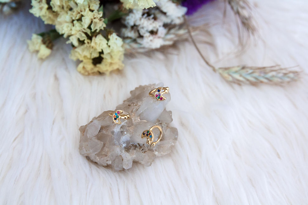 Thumbnail: Tiny moon ear cuff