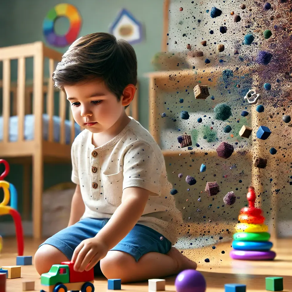 Un niño con autismo expuesto a contaminantes ambientales, como metales pesados