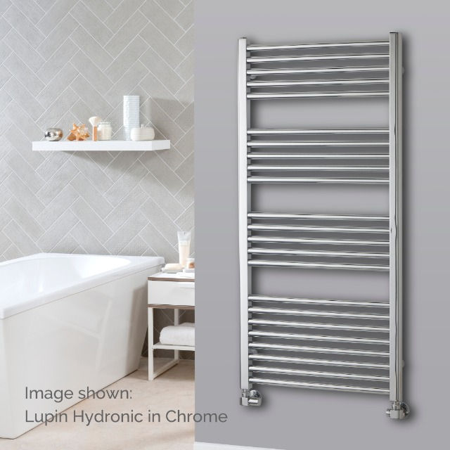 Lupin Electric Towel Rail 1210 x 500 (2046 BTU's) Chrome Clearance