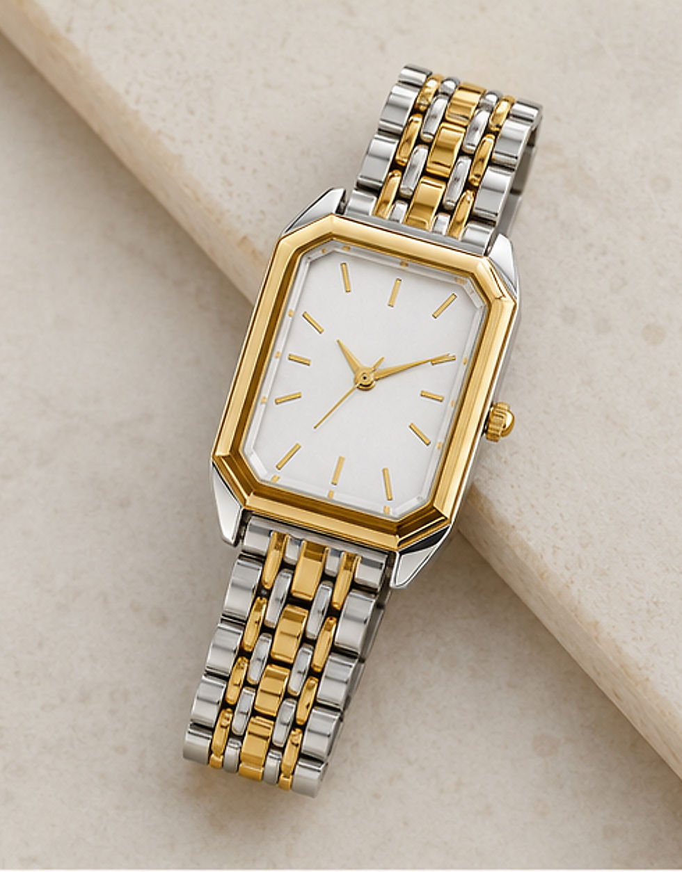 The Quinn — Rectangle Steel Watch 1