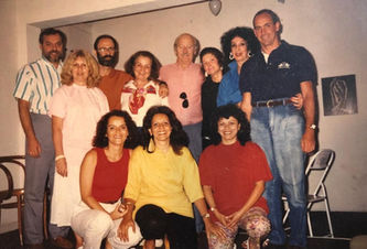 Sentadas Marfiza- Suely- Sônia Gomes. Em pé- amigo de Ian Baker, Glória Lotfi, Paulo Pinho