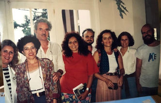 mais um Moitará. Glória, Raquel, Byington, Suely, Fernando, Marfiza, Sônia Havas (trainee 
