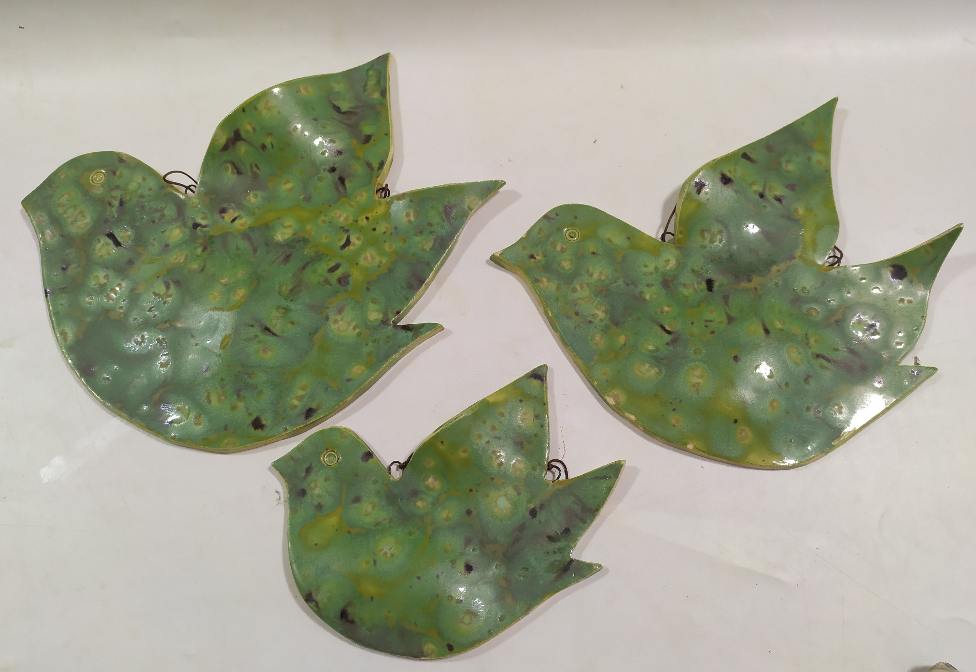 סט ציפורים ירוקות