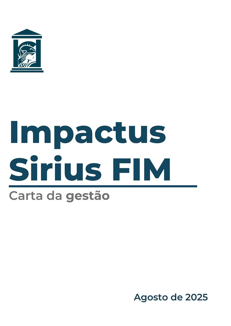Carta da Gestão - Agosto 2025