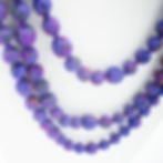 Thumbnail: close-up of sari silk necklace with wooden beads
