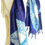 Thumbnail: Mulberry Silk Stitched Shibori scarf - naturally dyed in indigo