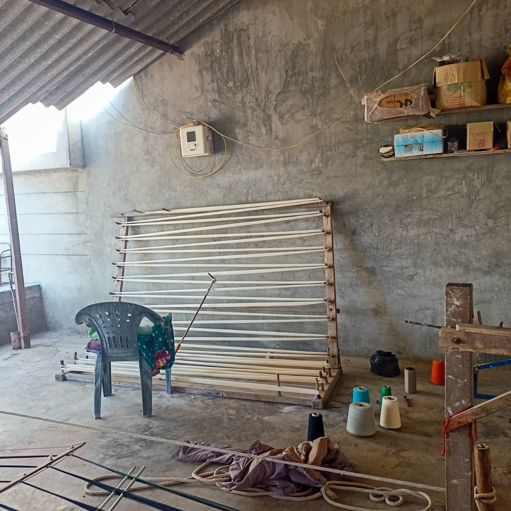 Pit loom detail, Bhujodi