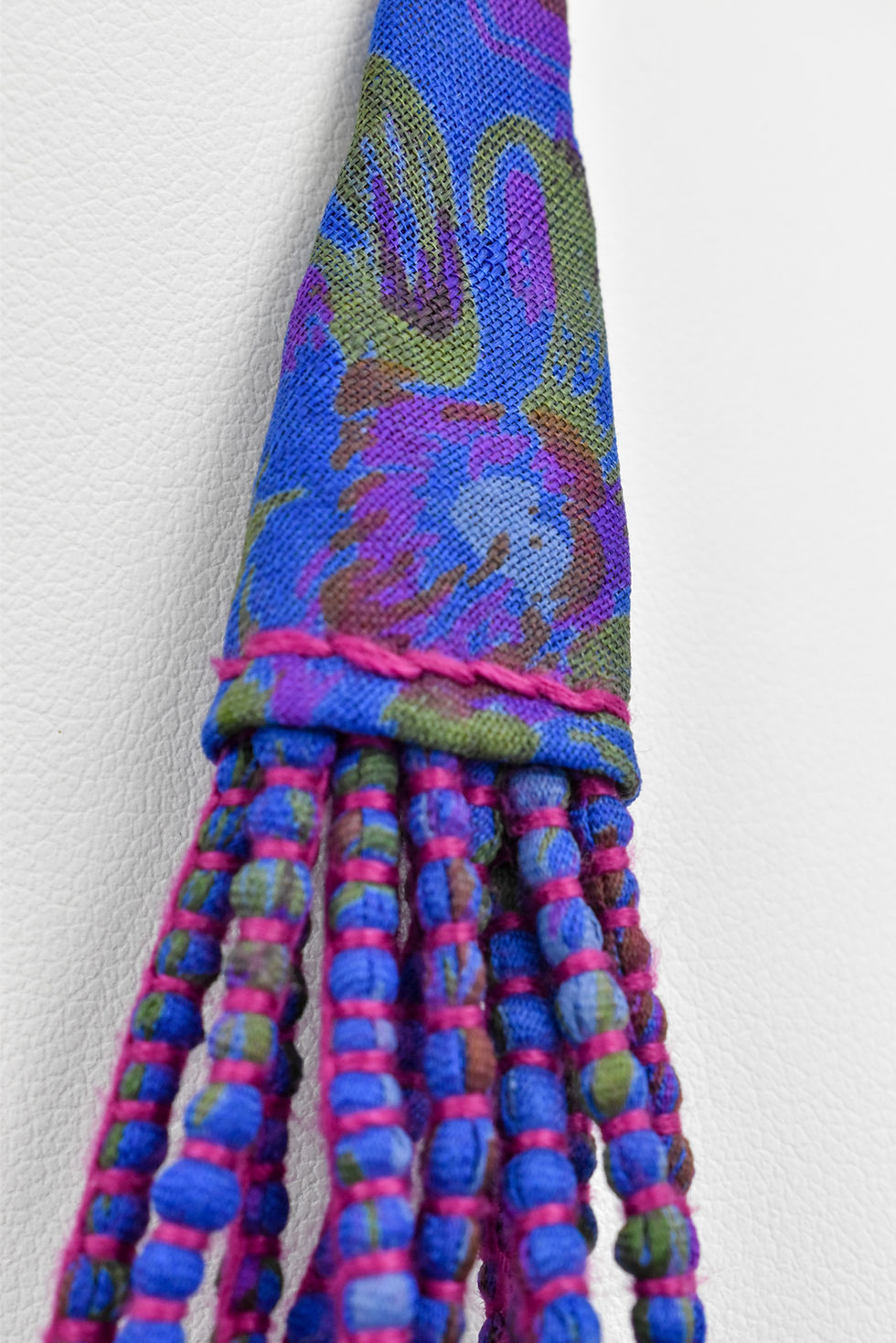 Thumbnail: Sari Bead Necklace - 12 string | blue-violet