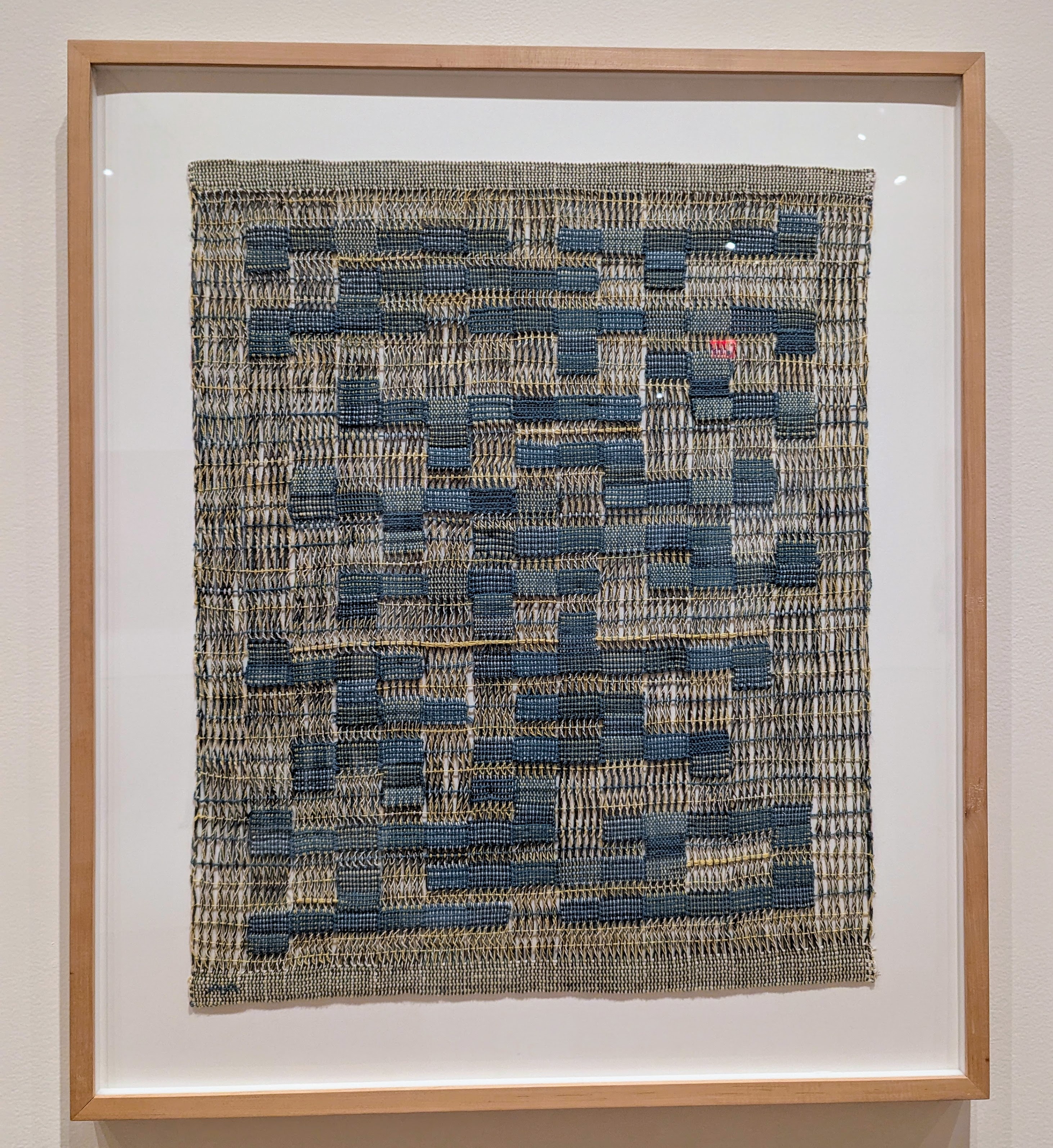 Anni Albers wall hanging at Woven Histories, MoMA