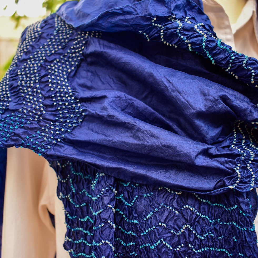 A bandhani scarf made by well known artisans SIDR Craft - in my current collection