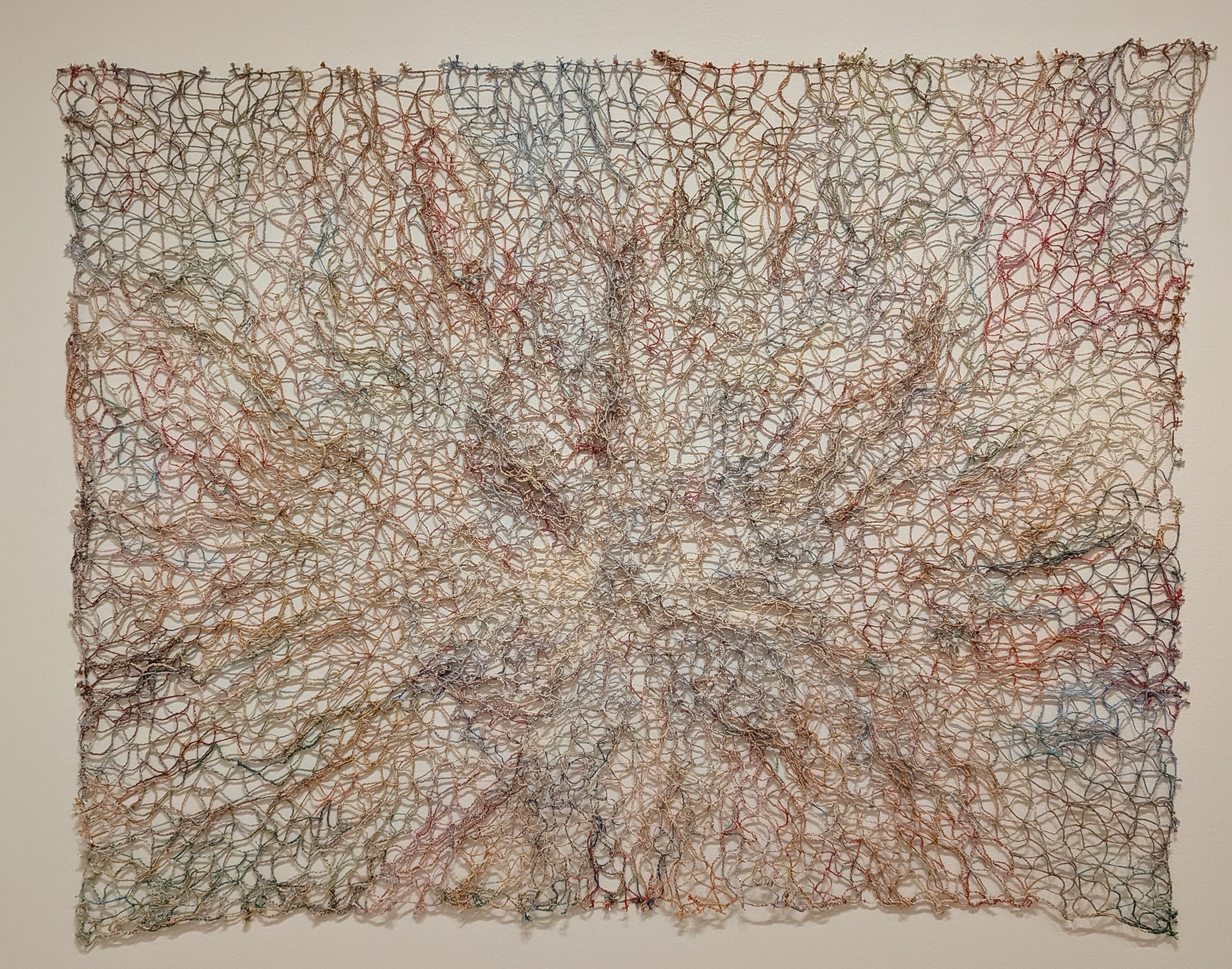 Ed Rossbach synthetic raffia wall hanging at Woven Histories, MoMA