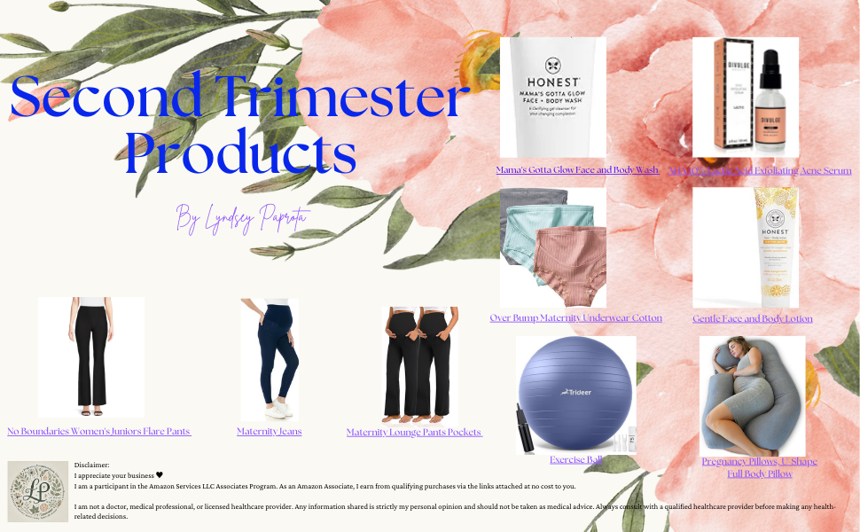 Mama's Face and Body Wash- https://amzn.to/3YmuNuS, Lactic Acid Serum - https://amzn.to/429pkdq, Maternity Panties High Waist - https://amzn.to/4cn2Toi, Honest Gentle Lotion - https://amzn.to/43GEqYU, Flare Pants- https://www.walmart.com/ip/No-Boundaries-Women-s-Juniors-Flare-Pants-Sizes-S-XXXL/1697365908, Maternity Leggings - https://amzn.to/4cpDBpx, Maternity Pants with Pockets 2 Pack - https://amzn.to/43MqDQG, Yoga Ball - https://amzn.to/42jJ50r, Pregnancy Pillow- https://amzn.to/3R8yuQU