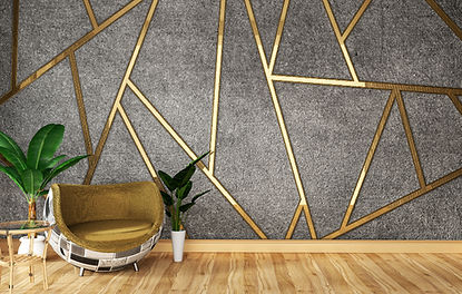 Intriora-designed living room with modern furniture, neutral tones, and ambient lighting.