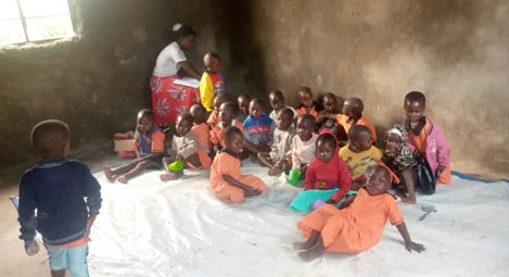 Some classromms were in use as soon as they were plastered