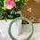 Thumbnail: Natural Jadeite Apple Pale Green With Yellow floral Bangle-NAG-JBS-000010