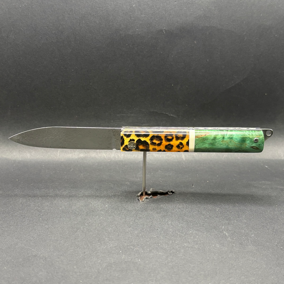 Miniature : OLONNOIS Résine Leopard, Bouleau madré Cristal Steel