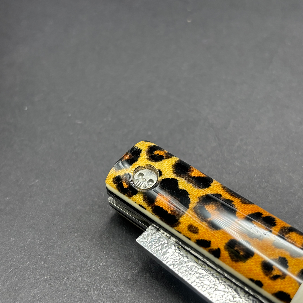 Thumbnail: OLONNOIS Résine Leopard, Bouleau madré Cristal Steel
